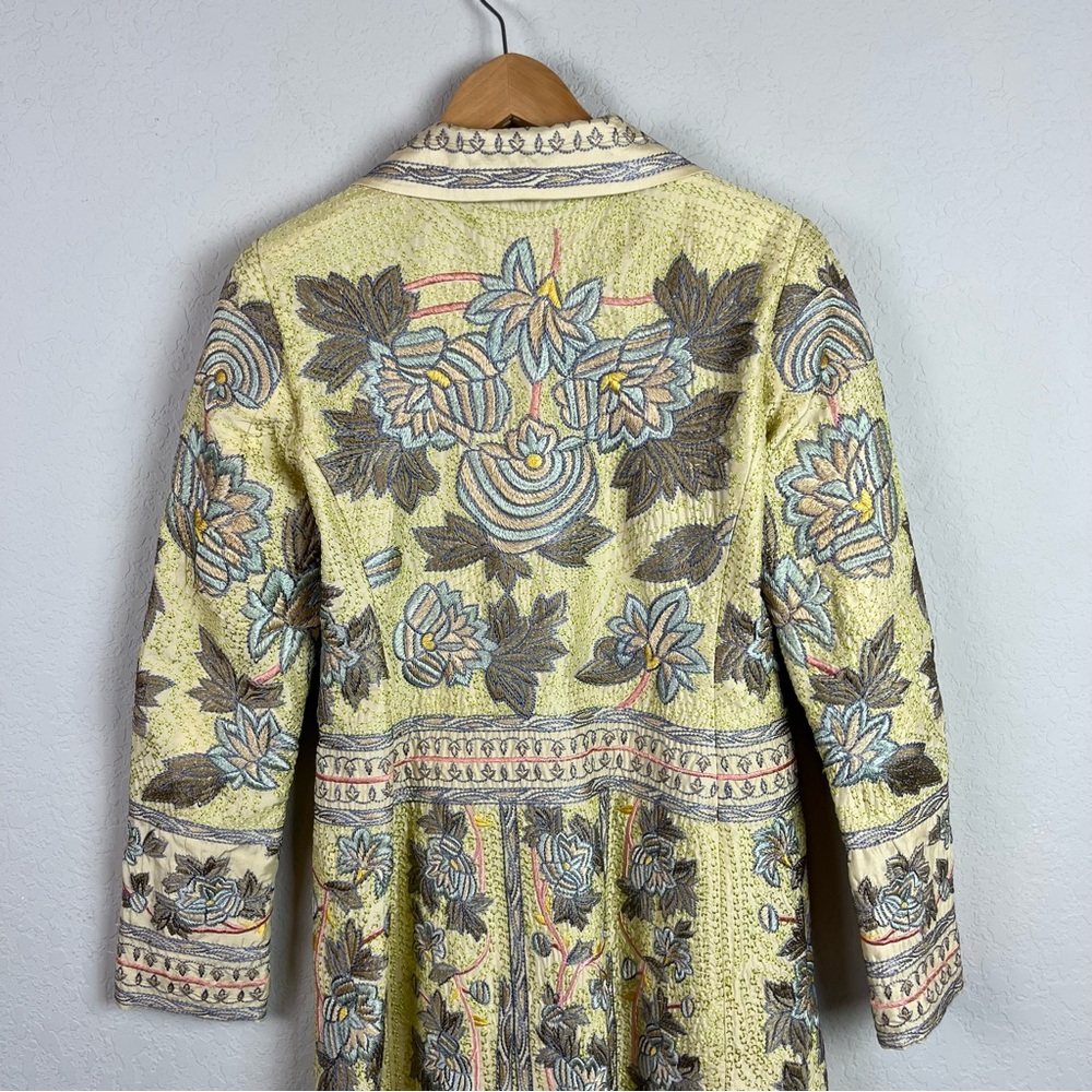 Biya Johnny Was Jacket Silk Embroidered Coat Floral - Picture 14 of 14